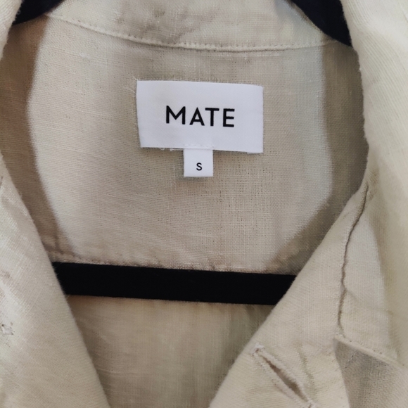 MATE the Label Natural Beige Linen Long Sleeve Jumpsuit Small NWOT $248 - Picture 5 of 10